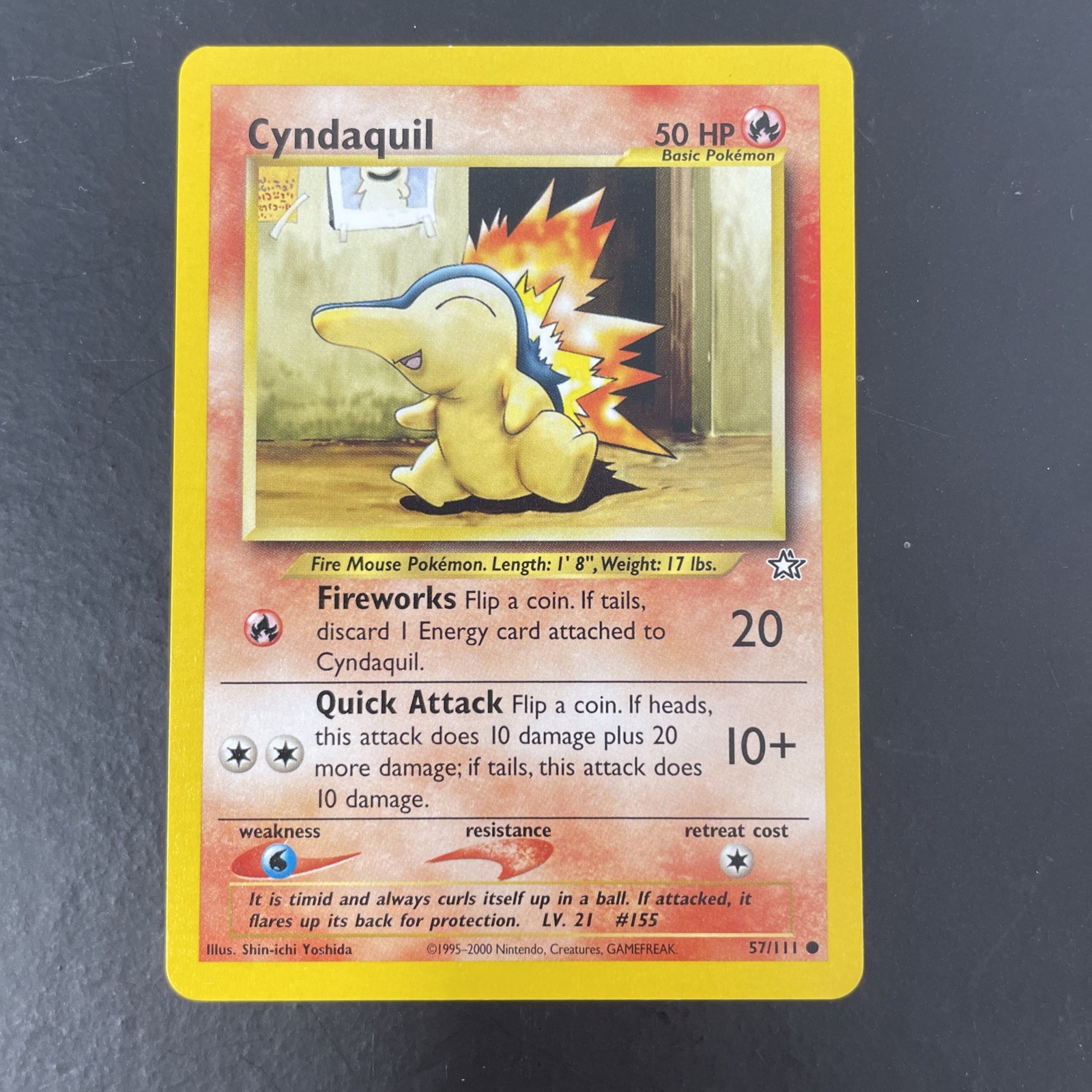Cyndaquil 57/111 Pokemon Card Neo Genesis
