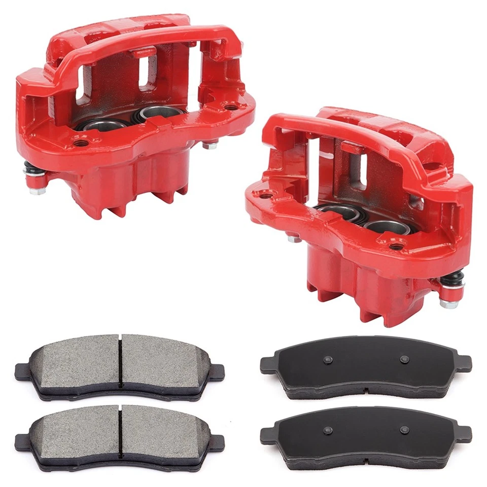 Rear Brake Calipers & Ceramic Pads For 2001-2004 Ford F-350 Super Duty 4WD RWD - Image 2 of 4