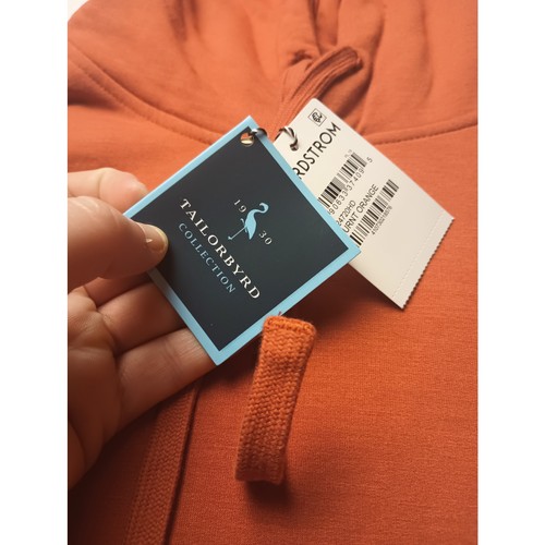 NWT Tailor byrd Men's Orange Large Hooded Sweatshirt Hoodie Pull on Outdoors - Picture 3 of 6