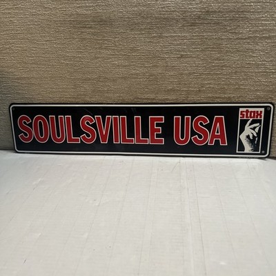 Stax Soulsville USA Metal Sign Wall Decor 2018 Concord Music Group 24'' X 5'' EUC