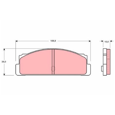 TRW Bremsbelagsatz Bremsklötze hinten 5951868 790474 425001 030636 24964425