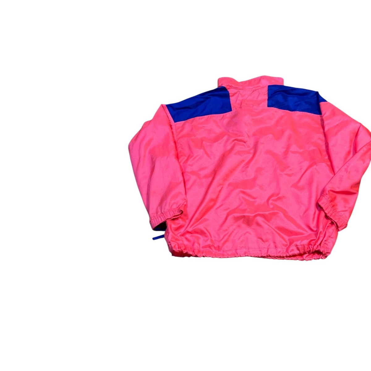 Columbia Windbreaker Neon Pink Quarter Zip Pullover Vintage 80's