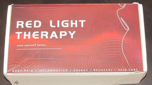 Portable Red Light Therapy Device, Power Adapter, Skin Care/Recovery, Red/Black