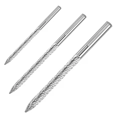 3 Pcs Tire Reamer Drill Bit Set 3mm 4.5mm 6mm Carbide Burr Plug Cutter Tools