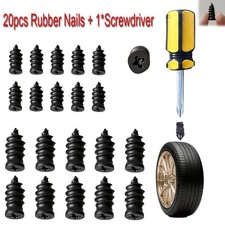 20PCS Rubber Tire Nail Repair Kit Screw In Tire Plugs for Car Truck SUV Van