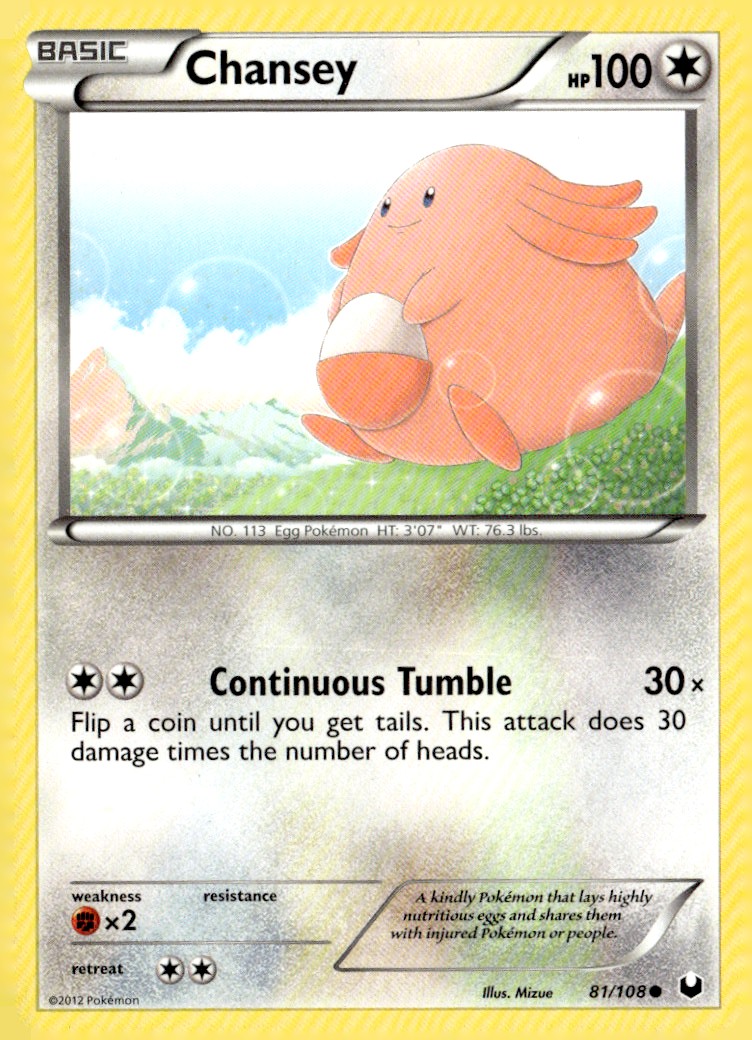 Chansey (81) Common Dark Explorers 81/108 Pokémon TCG
