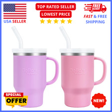 Toddler Sippy Cup 9oz 2-Pack   Leak Proof Stainless Steel Kids Tumbler Cups
