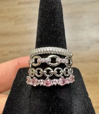 Bomb Party Delicates Ring Size 6 Rose Quartz Rhodium Ask How The Light Got In