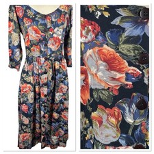 Vtg Pier 1 Imports Floral Cottage Core Dress Size Small Y2K Whimsical Boho Fairy