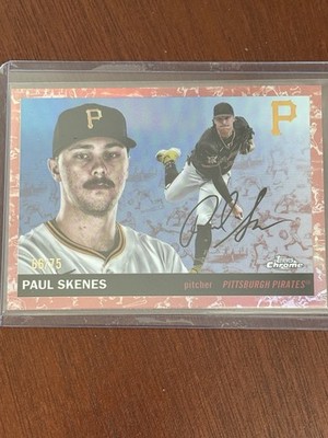 Topps Signatures Paul Skenes - platinum toil cream rose  /75 #197