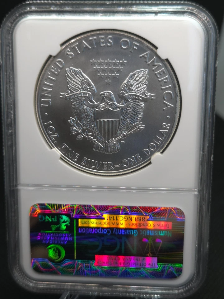 2012 $1 American Silver Eagle | NGC MS70 | Early Releases | No Mintmark BU - Image 2 of 4