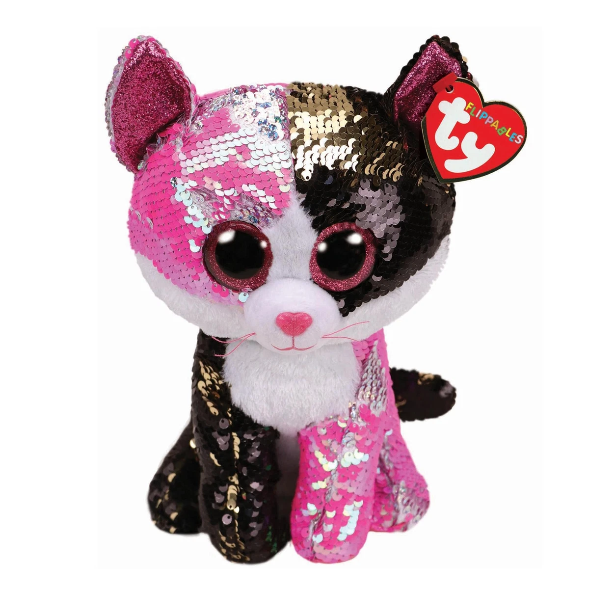 TY FLIPPABLES BEANIE BABIES BOOS RARE MALIBU CAT PLUSH SOFT TOY NEW WITH TAGS