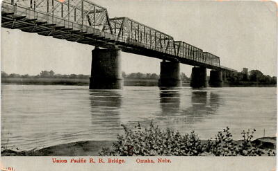 Union Pacific R. R. Bridge, Omaha, Nebr., Holyok, Franklin E290, Postcard