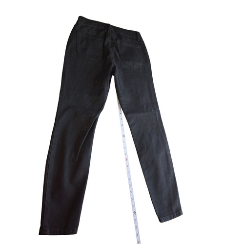 Ashley Mason Black Skinny Jeans With Floral Sequins Youth Girls Size 5 - Picture 2 of 8