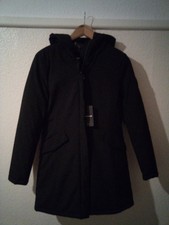 New - R O B E R T O - C A V A L L I  -  Ladies  Black Hooded Quilted Coat - 38 .