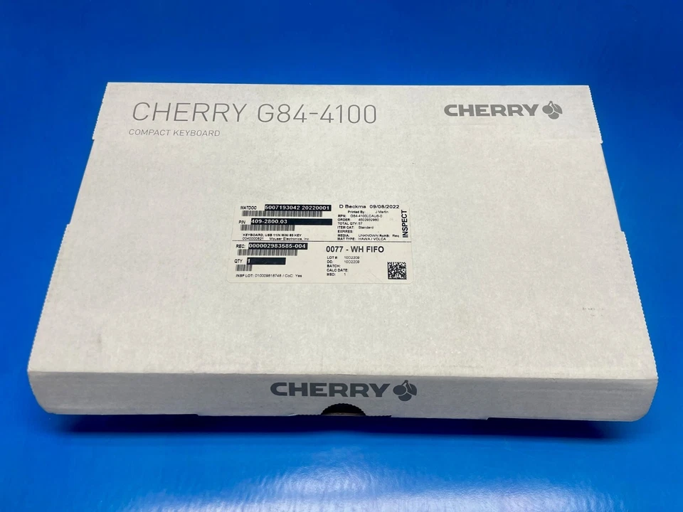 *NEW* CHERRY G84-4100 PS2/USB 83-KEY WHITE TKL MECHANICAL INDUSTRIAL KEYBOARD - Image 3 of 4