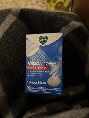 New Vicks VapoShower Soothing Tablets 5 Count Menthol Eucalyptus Camphor