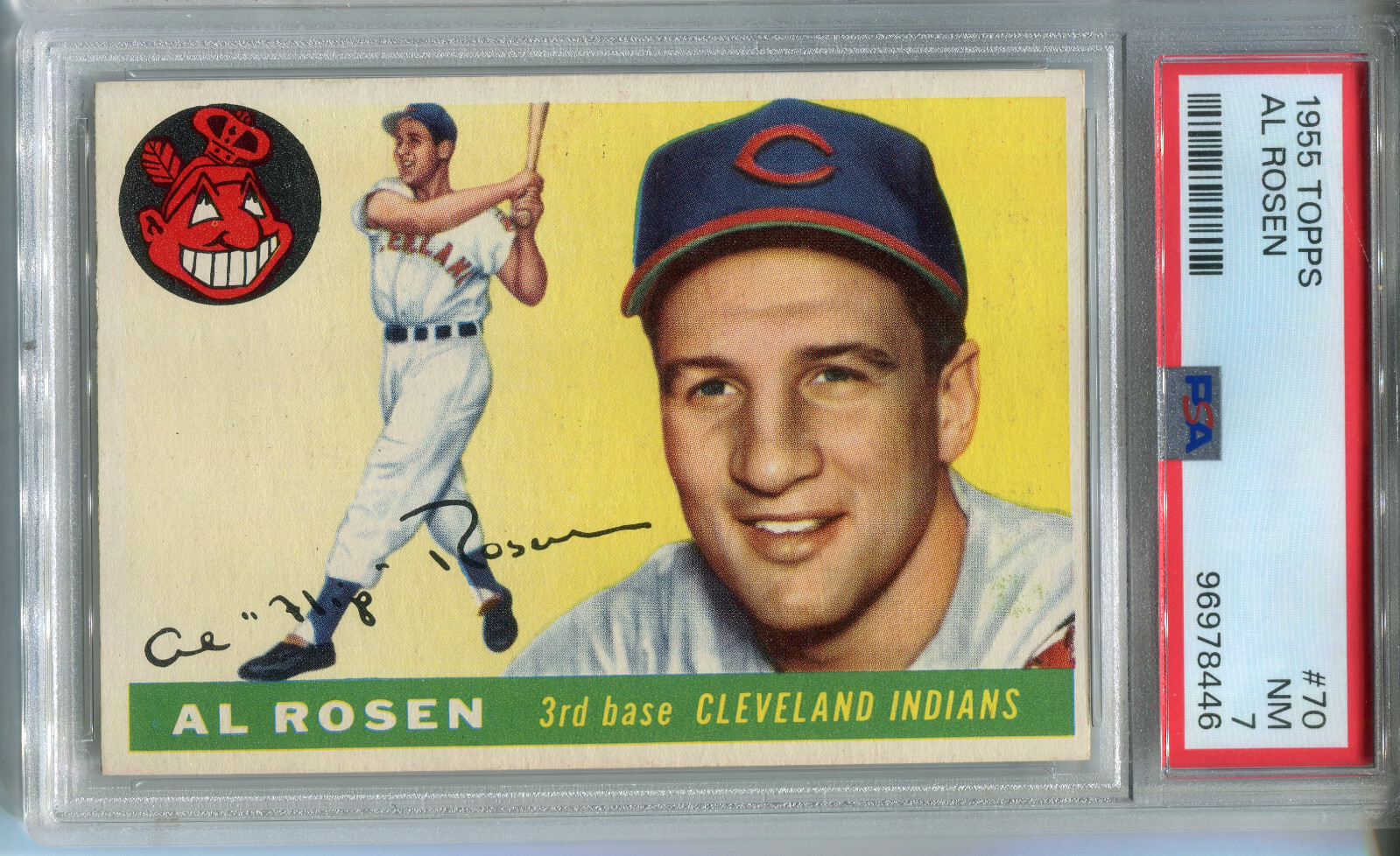 1955 Topps #70 Al Rosen PSA 7 NM Cleveland Indians