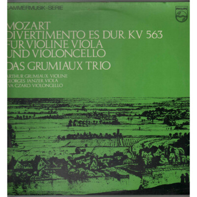 Mozart Grumiaux  LP Divertimento In Es Dur K 563 For Violine Viola Cello