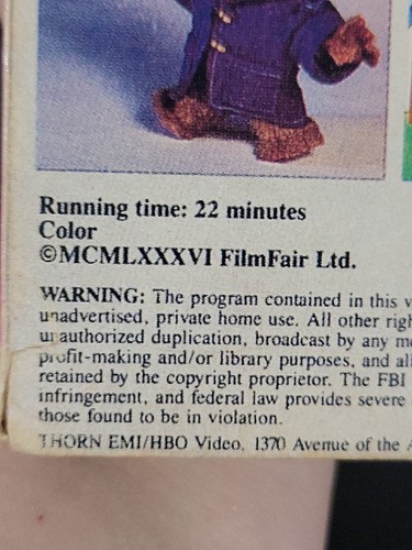 Paddington Goes To The Movies VHS Kinder Matinee Kassette #1 - Bild 6 von 6