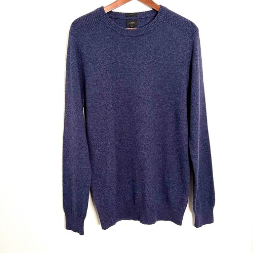 J Crew Mens M Blue Sweater Merino Wool 