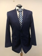 JAEGER SUIT JACKET/BLAZER BLUE WOOL BLEND 38R BNWOT
