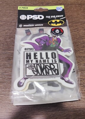 DC Comics Batman The Joker Car Accessories - Auto Air Freshener 6 Pack Rare