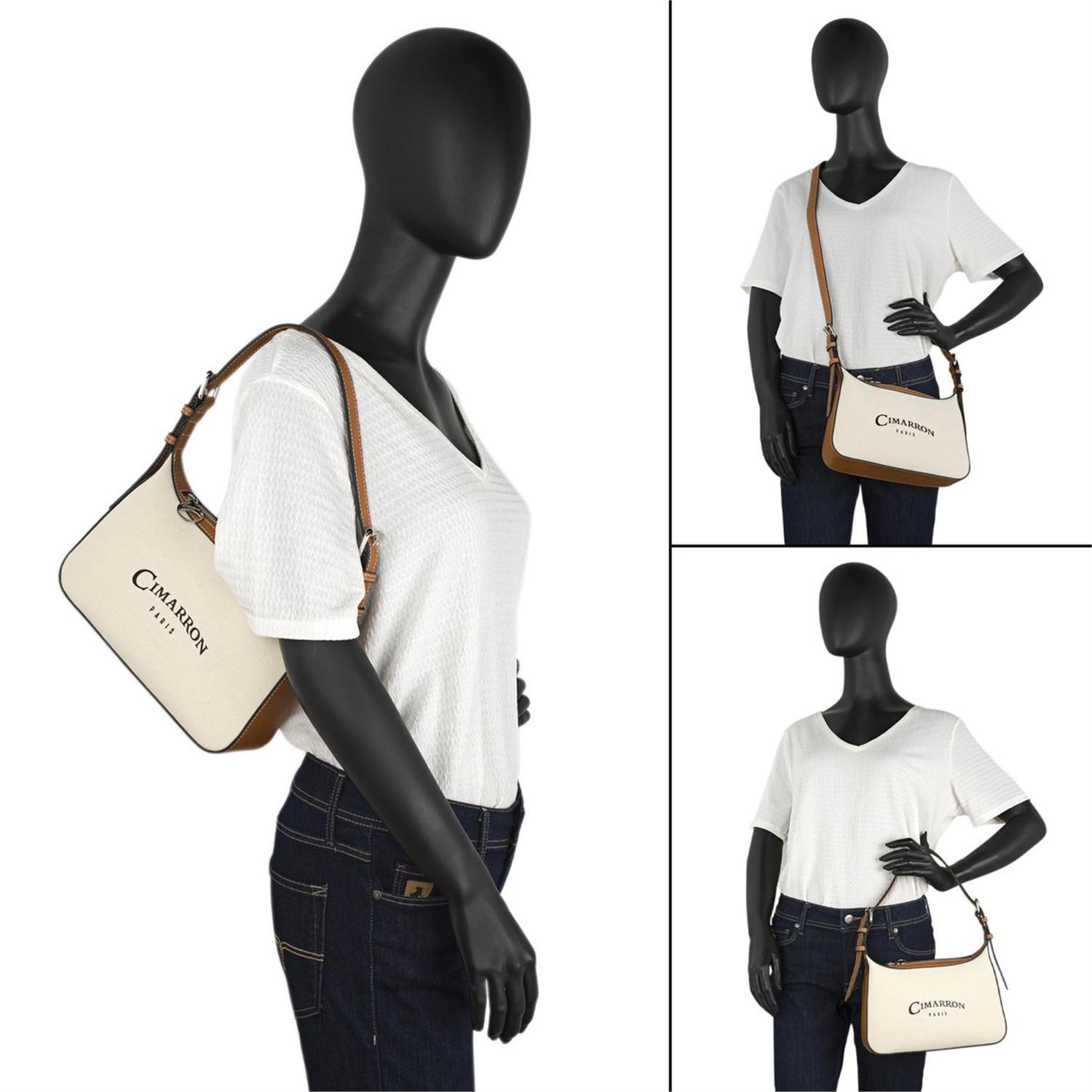 Bolso bandolera hombro de marca CIMARRON Paris BOLSO beige
