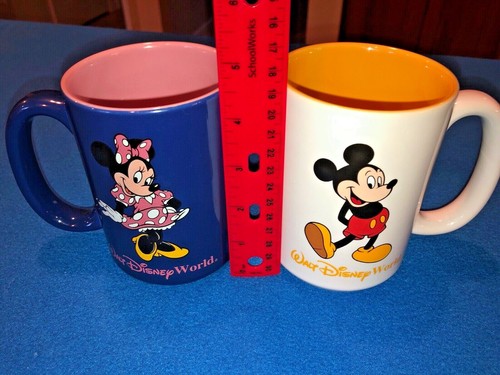 Walt Disney World Mickey & Minnie Mouse Two Sided His and Her Mugs Thailand - Picture 12 of 12