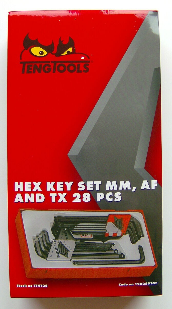 Teng Tools TTHT28  Ball Point Hex & TX Key Set TT1 (28 Pieces)