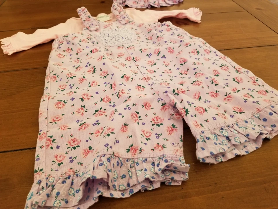 Naartjie Juego de 3 Piezas Rosa Lavanda Borde de Encaje 6-12 Meses Nuevo con Etiquetas Foto 4 de 4