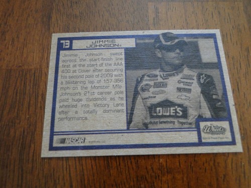 2010 Wheels Element Jimmie Johnson Card #73 - Picture 2 of 2