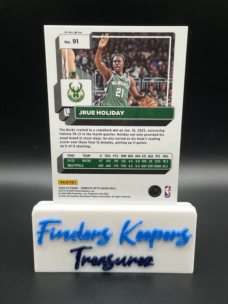 JRUE HOLIDAY~2022-2023 DONRUSS OPTIC BASKETBALL RED PRIZM #94/99