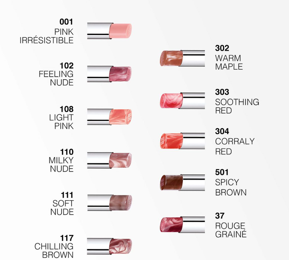 ♩GIVENCHY　コスメまとめ Givenchy beauty ROSE PERFECTO lip balm #303 Soothing Red - Fresh