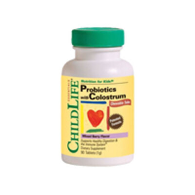 Probiotics with Colostrum  90 chewable tabs By Child Life Essentials