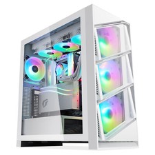 Segotep T3 White ATX PC Computer Case Mid-Tower Gaming PC Case for 40 Series GPU