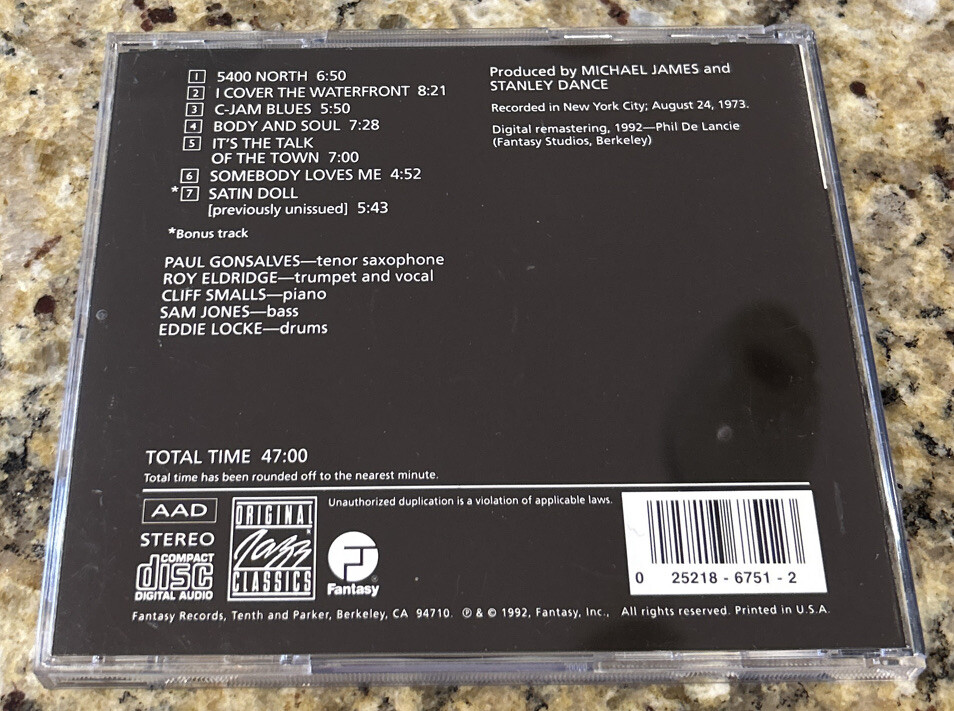 PAUL GONSLAVES/ROY ELDRIDGE Mexican Bandit Meets Pittsburgh Pirate CD