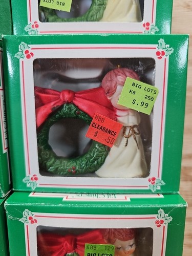 Vintage Jasco Lil Chimers Napkin Ring Yellow Porcelain Angel with Bell- LOT OF 6 - Picture 4 of 18