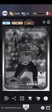 Baseball Bunt 24 Topps Chrome NEGATIVE BASE ICONIC RC CARSON SPIERS REDS Serie 1