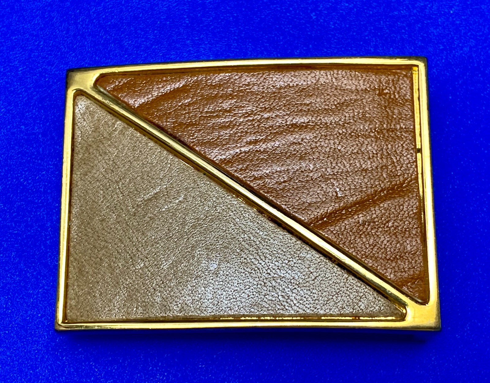 Rectangular Leather on Leather Metal Hippy Vibe G… - image 1