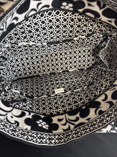 Bolso de mano Vera Bradley floral blanco y negro noche y día - Imagen 7 de 7