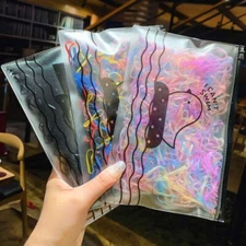 500 PCS Women Hair Scrunchies Elastic Rubber Head Rope Solid Color Hairband