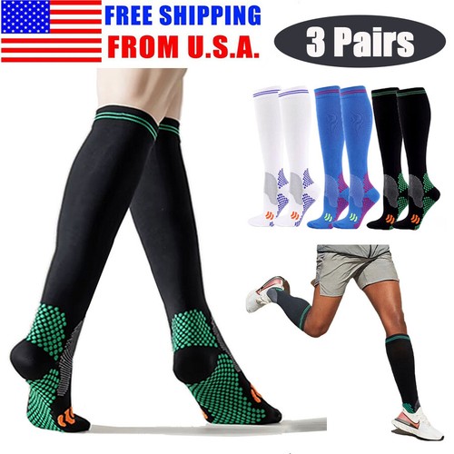 CAMBIVO Compression Socks For Women Men , 20-30 MmHg Knee High Socks, 3 - View #8