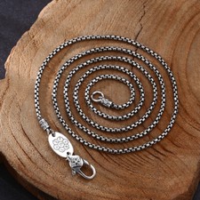 N07 Venezianerkette 3 mm Vajra Mantra buddhistisch Silber 925 Länge 45-65 cm