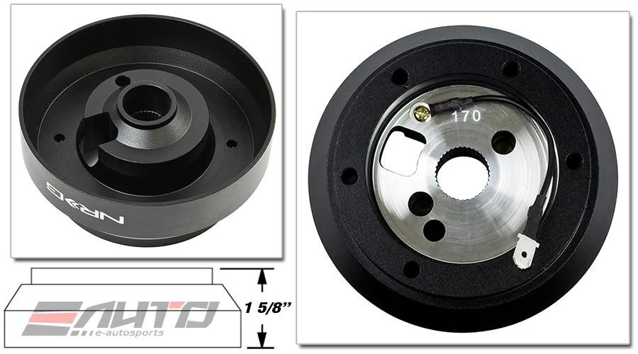 Volante NRG Buje Corto 170H + Negro Gen2.5 Liberación Rápida BK + Bloqueo LB b Foto 3 de 4