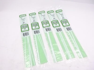 5Pks Evergreen Scale Models 262 Styrene Channel .080'' (2mm)x 14'' 4 Pieces
