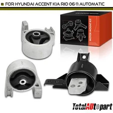 3x Engine Motor & Transmission Mount for Hyundai Accent 06-11 1.6L Auto Trans
