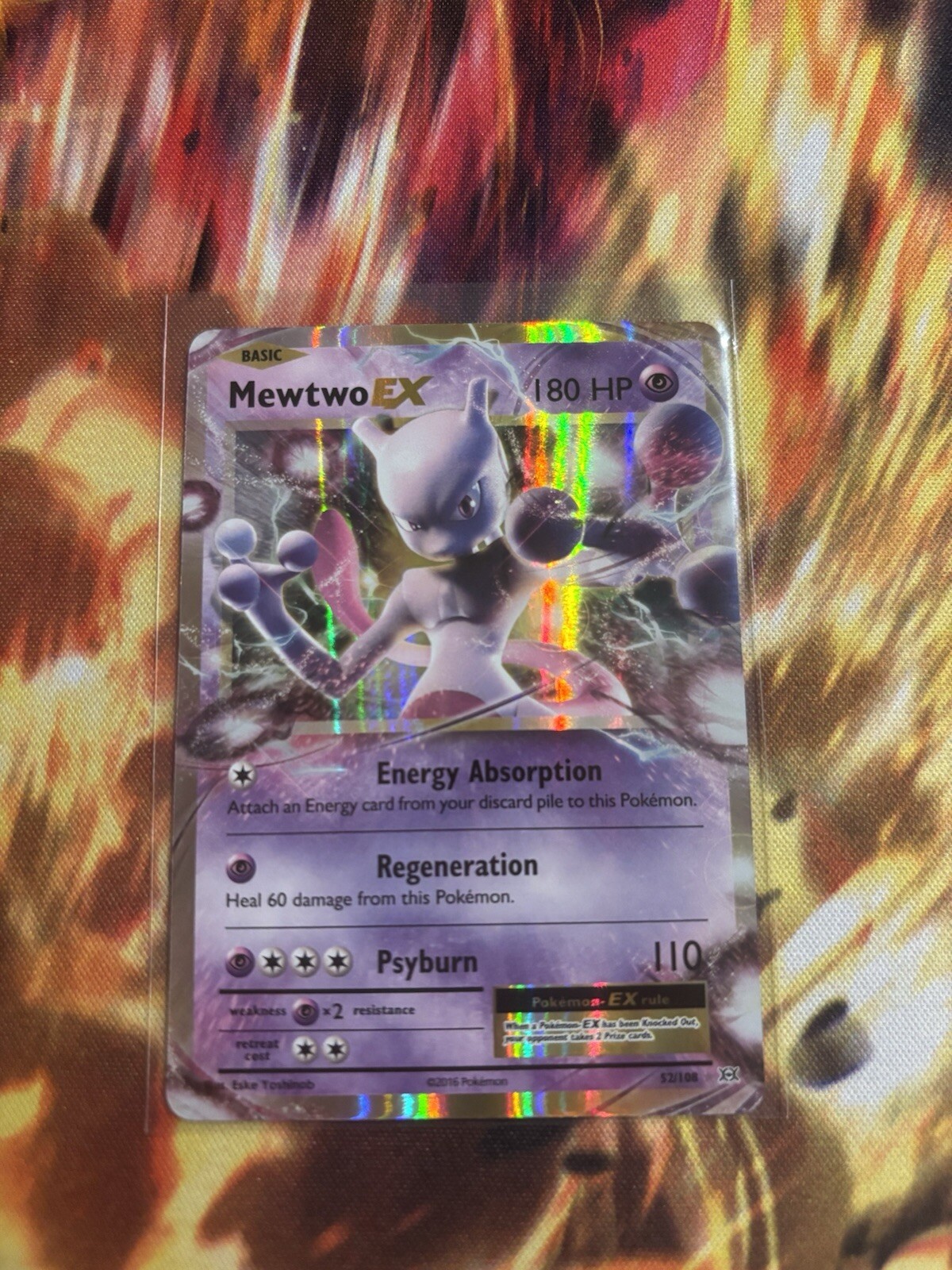 Mewtwo EX 52/108 XY Evolutions Holo Pokémon Card NM