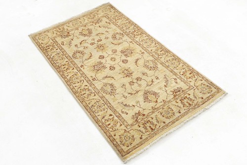 2.5X4 Hand Knotted Oushak Carpet Traditional Beige Fine Wool Accent Rug D39827 - Picture 3 of 11