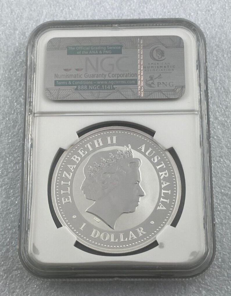 2001 Australia Kookaburra 1oz Silver $1 Professionally Graded NGC